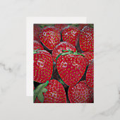 いちご 箔シーズンポストカード (正面/裏面)