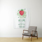 いちご 緑 赤 果物 ベビーシャワー タペストリー (インサイチュ)