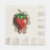 いちご 縁ありランチョンナプキン (正面)