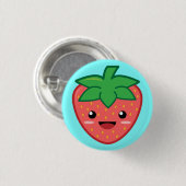 いちご 缶バッジ (正面&裏面)