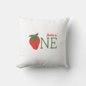 いちご 1歳の誕生日 クッション (正面)