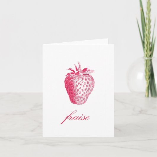 いちご(Fraise) Notecards カード (正面)