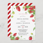 いちご | Sweet Bridal Showerのご招待 招待状 (正面/裏面)