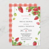 いちご | Sweet Bridal Showerのご招待 招待状 (正面/裏面)