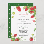 いちご | Sweet Bridal Showerのご招待 招待状 (正面/裏面)