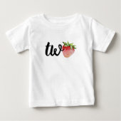 いちご TWO 誕生日 ベビーTシャツ (正面)