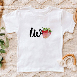 いちご TWO 誕生日 ベビーTシャツ
