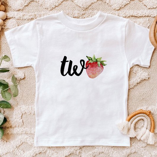 いちご TWO 誕生日 ベビーTシャツ