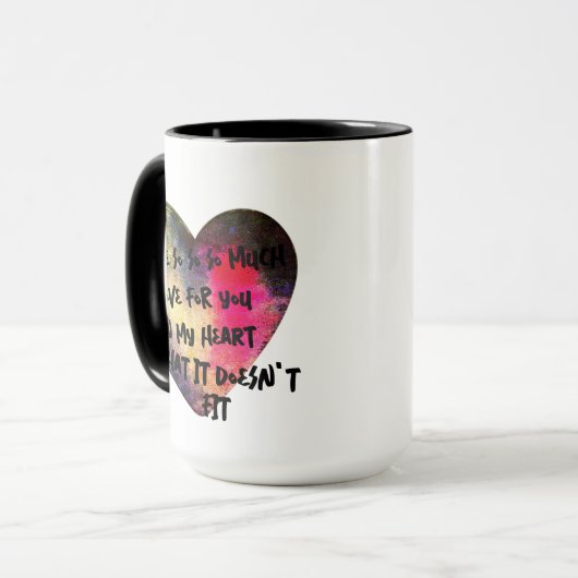 いちゃつく引用文は私のハートで愛する親密な浮気 マグカップ (正面左)