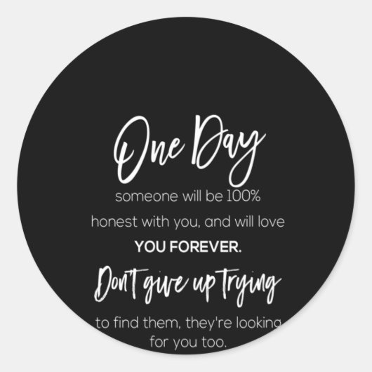 いつか人があなたとwに100%正直になる ラウンドシール