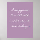 いつか全て意味が通ると思う。 ポスター (正面)