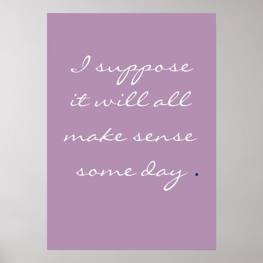 いつか全て意味が通ると思う。 ポスター (正面)