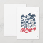 いつか我々は彼の死亡記事に目を覚ます サンキューカード (正面/裏面)