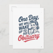 いつか我々は彼の死亡記事に目を覚ます 案内ポストカード (正面/裏面)