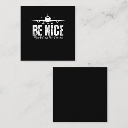 いつか私が君のパイロットになれて良い スクエア名刺 (正面/裏面)