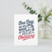 いつか私たちは彼の追悼記事で目を覚ますだろう インビテーションポストカード (スタンド正面)