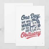 いつか私たちは彼の追悼記事で目を覚ますだろう 招待状 (正面/裏面)