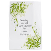 いつか自分で感謝してい引用文 ミディアムペーパーバッグ (裏面)