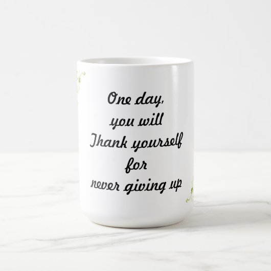 いつか自分で感謝してい引用文 モーフィングマグカップ (中央)