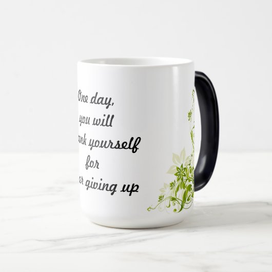 いつか自分で感謝してい引用文 モーフィングマグカップ (正面右)