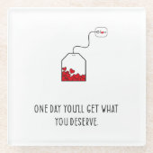 いつか自分の価値を手に入れよう。 ガラスコースター (正面)