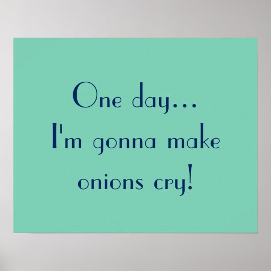 いつか…玉ねぎを泣かせてやる! ポスター (正面)
