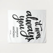 いつだってあなただけのための特別なウェディングバックドロップ タペストリー (正面(横))