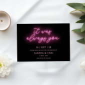 いつだってあなただった ネオン グロー ライト セーブ・ザ・デート 招待状