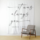 「いつだってあなただった」引用 ウェディングバックドロップバナー タペストリー (インサイチュ)