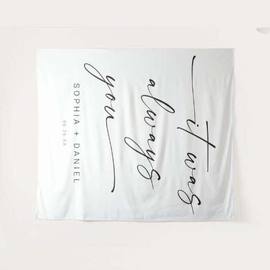 「いつだってあなただった」結婚式引用バックドロップバナー タペストリー (正面(横))