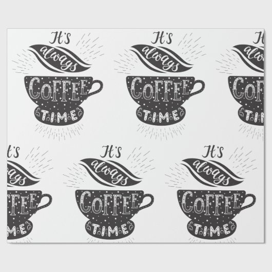いつだってコーヒータイム ラッピングペーパー (フラット)
