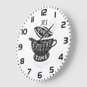 いつだってコーヒータイム ラージ壁時計 (傾斜)