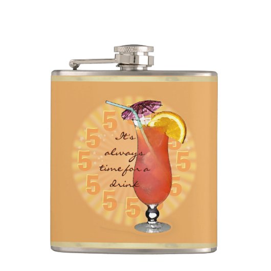 いつだって一杯やる時だ。 フラスク (正面)