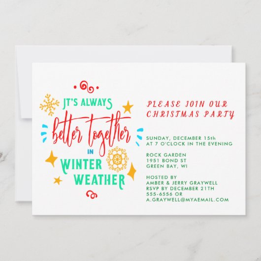 いつだって冬のクリスマスシーズンには一緒が最高 Xmas, ZPR 招待状 (正面)