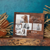 いつだって心の中にペットの写真記念銘板 ウッドグレイン フォトプラーク (側面)