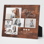 いつだって心の中に ペット写真メモリアル ウッドグレイン フォトプラーク (側面)