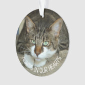 いつだって心の中に、猫の追悼 オーナメント (正面)