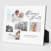 いつだって心の中に 5枚の写真の追悼コラージュ フォトプラーク (側面)