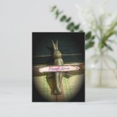 いつだって愛と感動をくれるウサギのアートプリントデザイン ポストカード (スタンド正面)