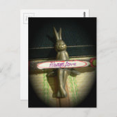 いつだって愛と感動をくれるウサギのアートプリントデザイン ポストカード (正面/裏面)