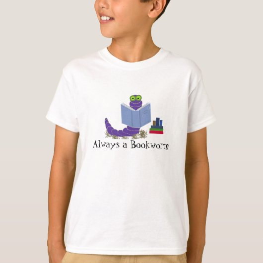 いつだって本の虫 Tシャツ (正面)