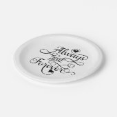 いつだって永遠に、結婚式やバレンタインデー ペーパープレート (アングル)