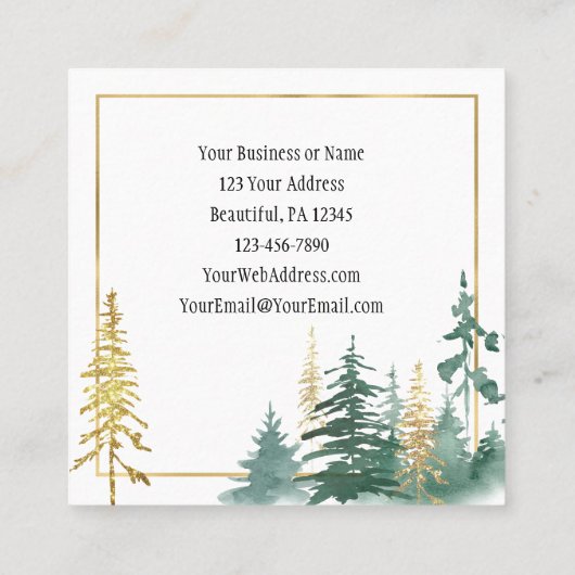 いつだって神は忠実である スクエア名刺 (裏面)