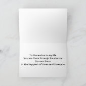 いつだって私のそばにいてくれて、私の支えになってくれて... 愛してるよ サンキューカード (内部)