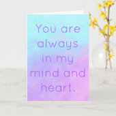 いつだって私の心と頭の中にあなたがいる - グリーティングカード (黄色い花)