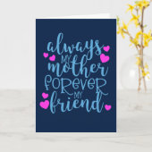 いつだって私の母、永遠に私の友達 母の日 カード (黄色い花)