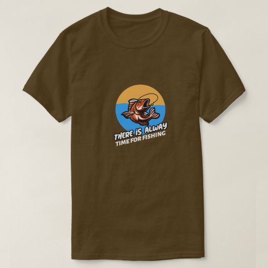 いつだって釣りの時間 Tシャツ (デザイン正面)