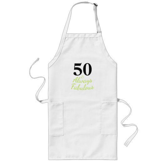 いつだって50歳で華麗 ロングエプロン (正面)