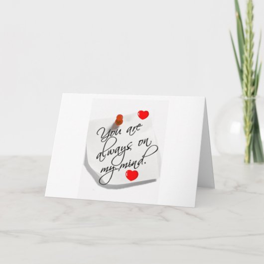 いつだって わたしの こと 考えててね 愛してるカード カード (正面)