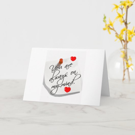 いつだって　わたしの　こと　考えててね　愛してる カード (黄色い花)